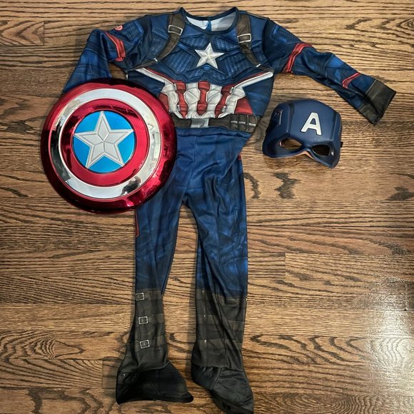 Marvel Other - SOLD Captain America costume with mask and shield for child. Size XS.